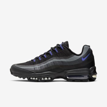 Nike Air Max 95 Ultra - Férfi Utcai Cipő - Fekete/Sötét Szürke/Sötét Szürke/Kék